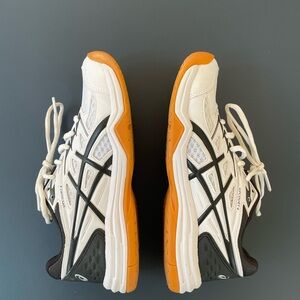 ASICS Womens Size 4.5 White and Black Volleyball Court Athletic Shoes